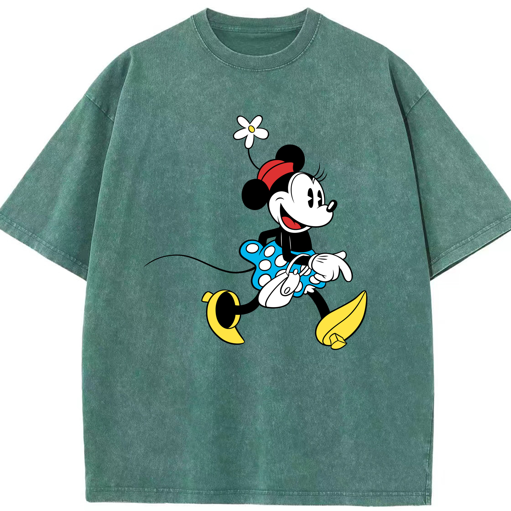 （画像用） ミッキーマウス Mickey Mouse 綿100% ヴィンテージ風 半袖Tシャツ（フロントプリント）